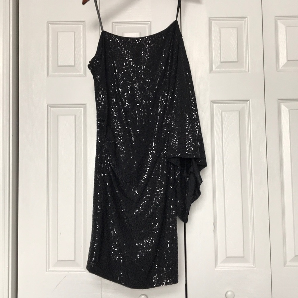 Black sequence formal dress